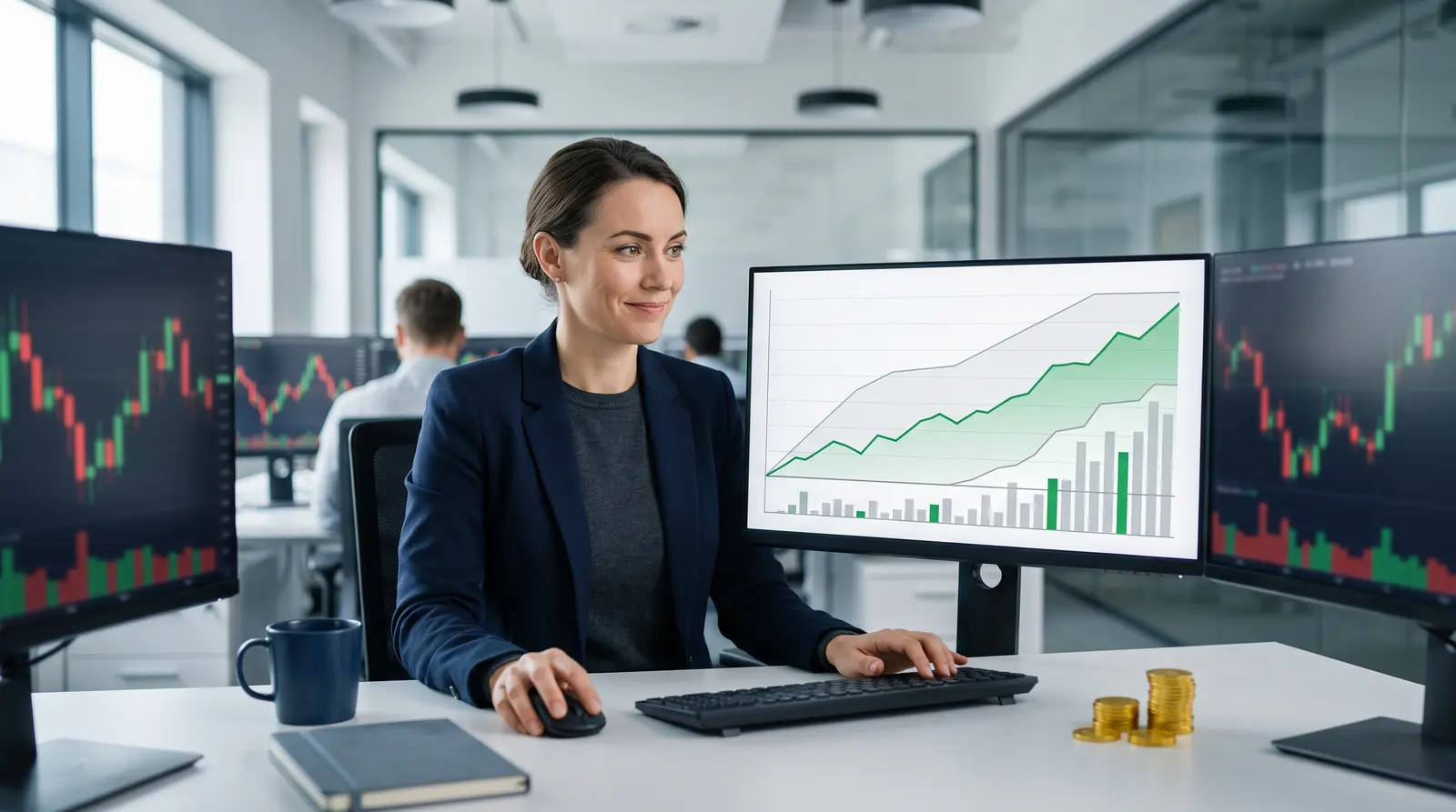 Analytical dashboard view illustrating how to manage funding rates and strict drawdown rules effectively.