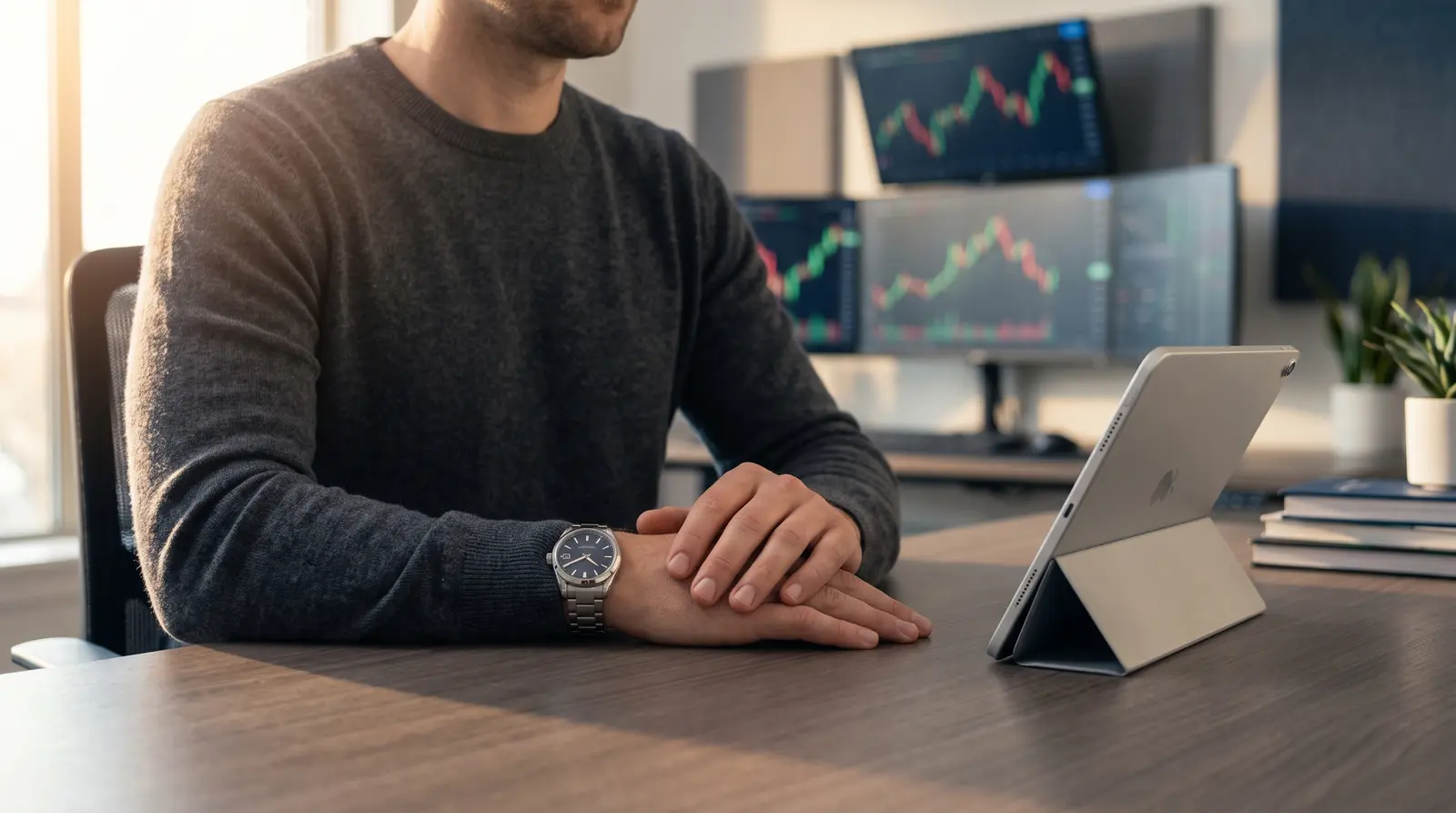 A professional trader preparing to follow the Blue Guardian Futures standard model rules.