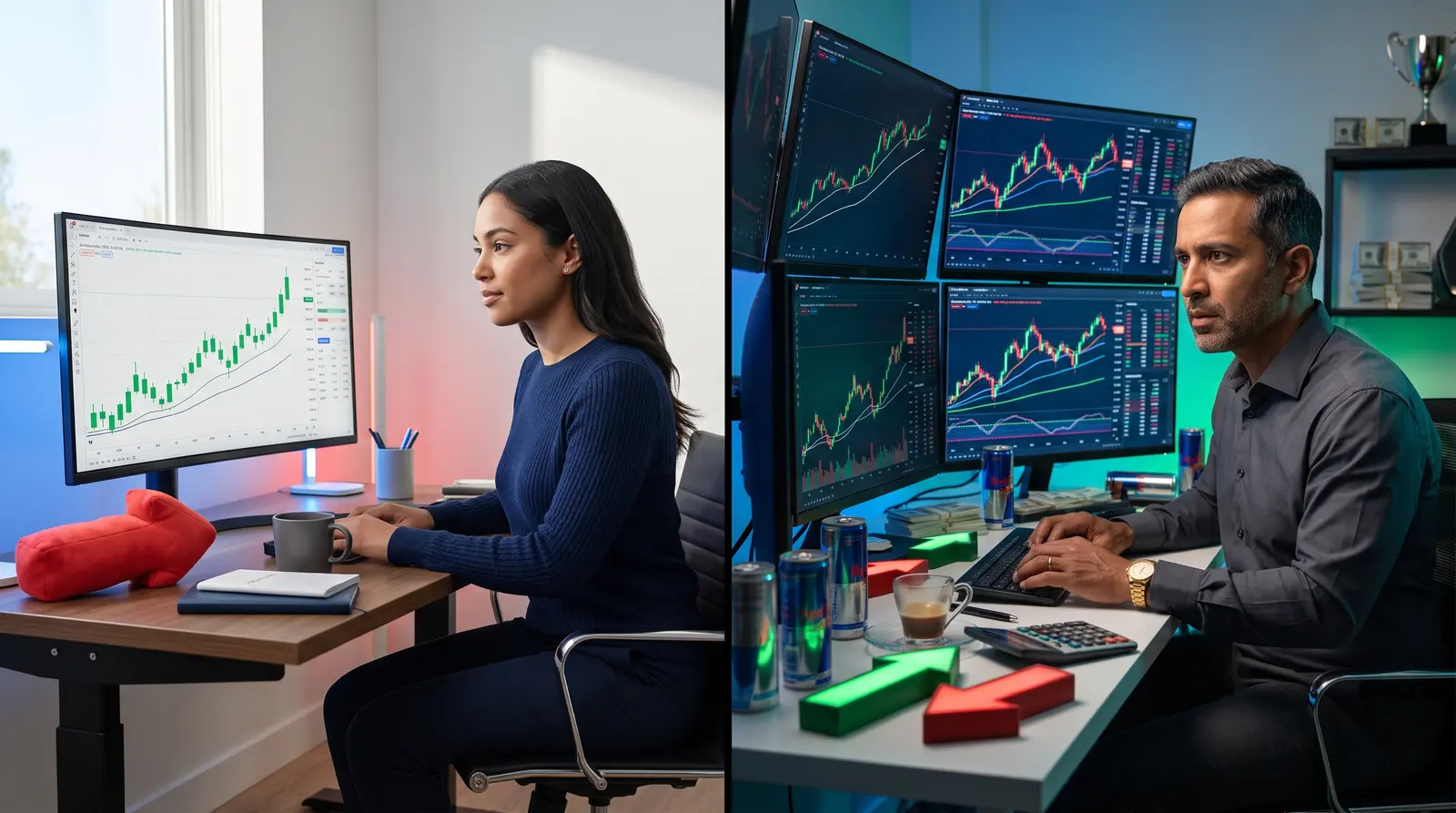 Comparing the features and capital levels between the 25k and 50k trading evaluation tiers.