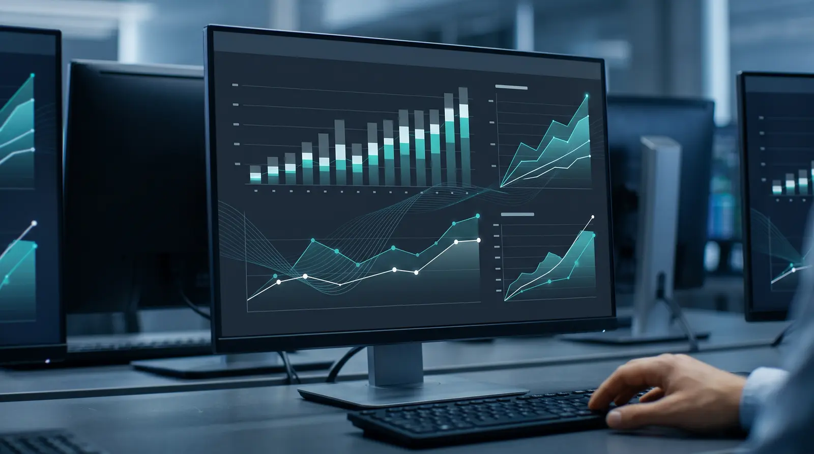 Digital financial dashboard visualizing the account scaling potential of professional prop trading firm challenges.