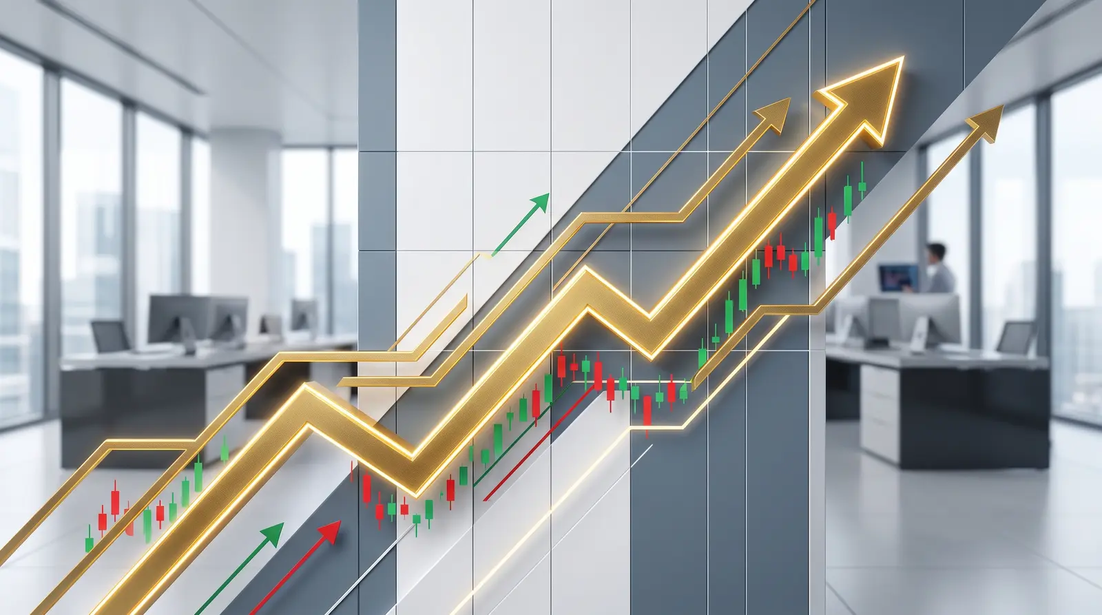 Conceptual representation of scaling a trading account to a multi-million dollar ceiling with prop firms.