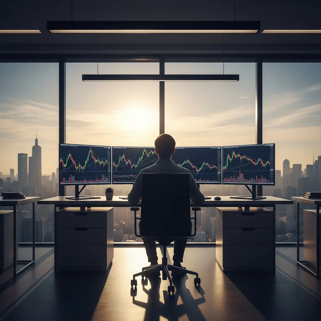 Two traders facing each other, symbolizing the FTMO vs The5ers showdown.