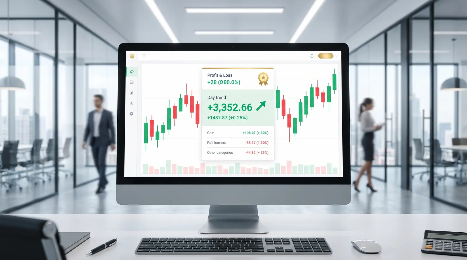 A digital interface showing trading software performance metrics and platform integration tools for futures traders.