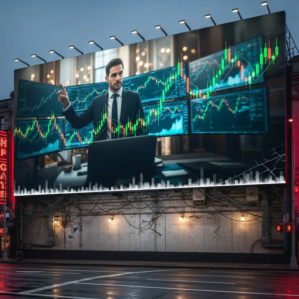 Comparison graphic showing the polished marketing image of GFF versus the often-complex practical realities faced by traders.
