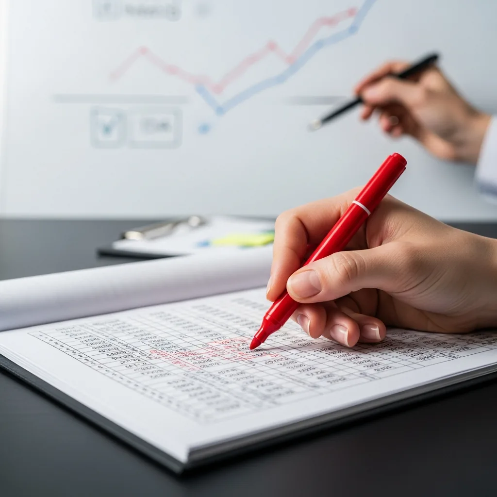 Handwritten trading ledger with risk management calculations and position sizes marked out