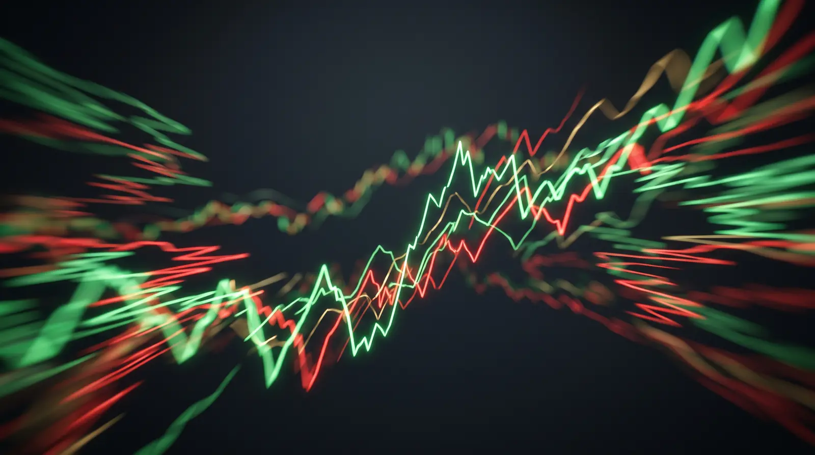 Abstract visualization of market volatility representing risk management in futures trading accounts.