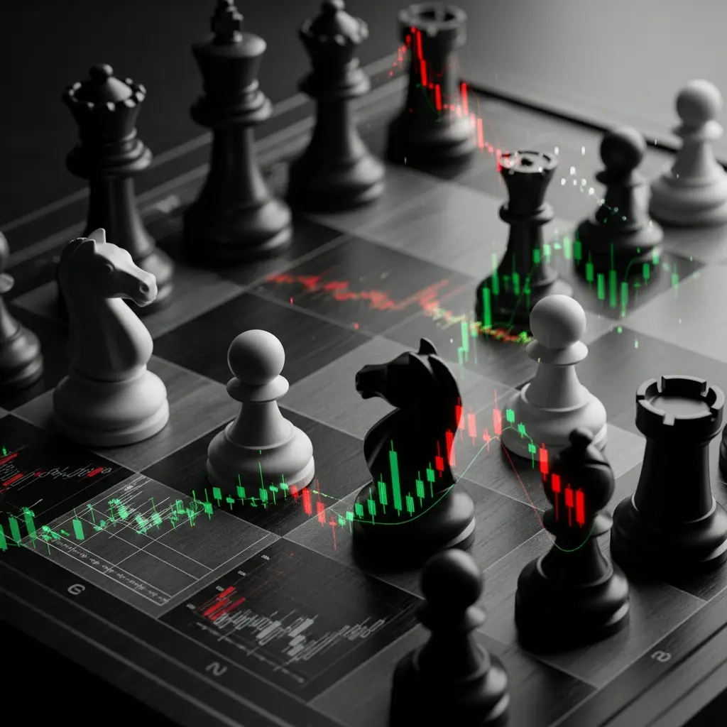 Chess pieces representing strategic thinking for MyFundedFutures discount code types