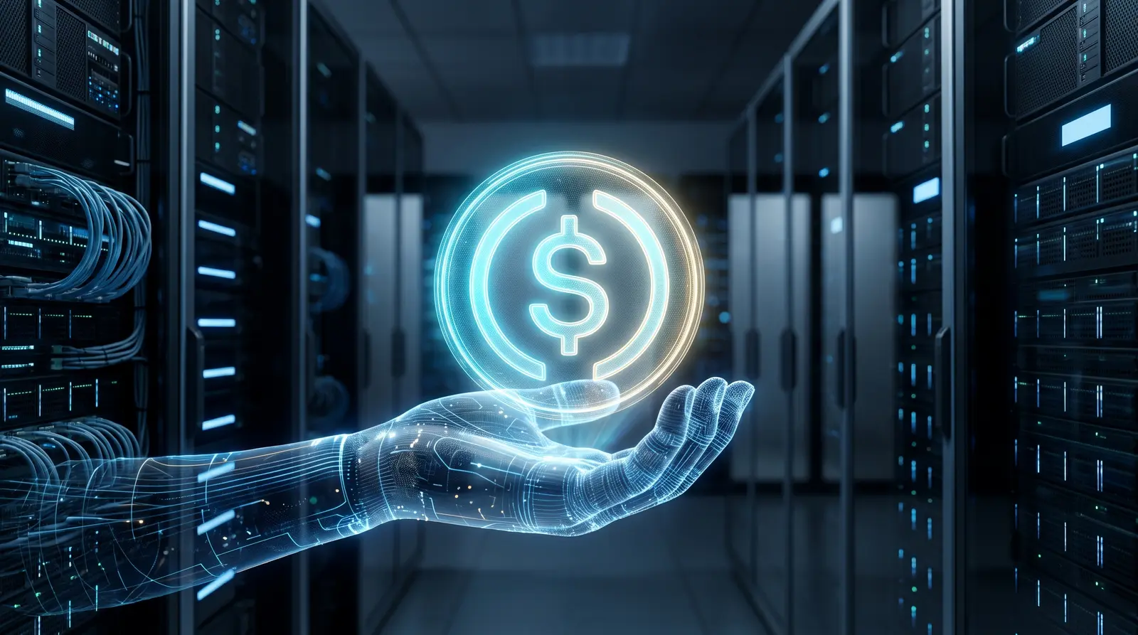A digital representation of crypto profit payouts being sent directly to a Web3 wallet.