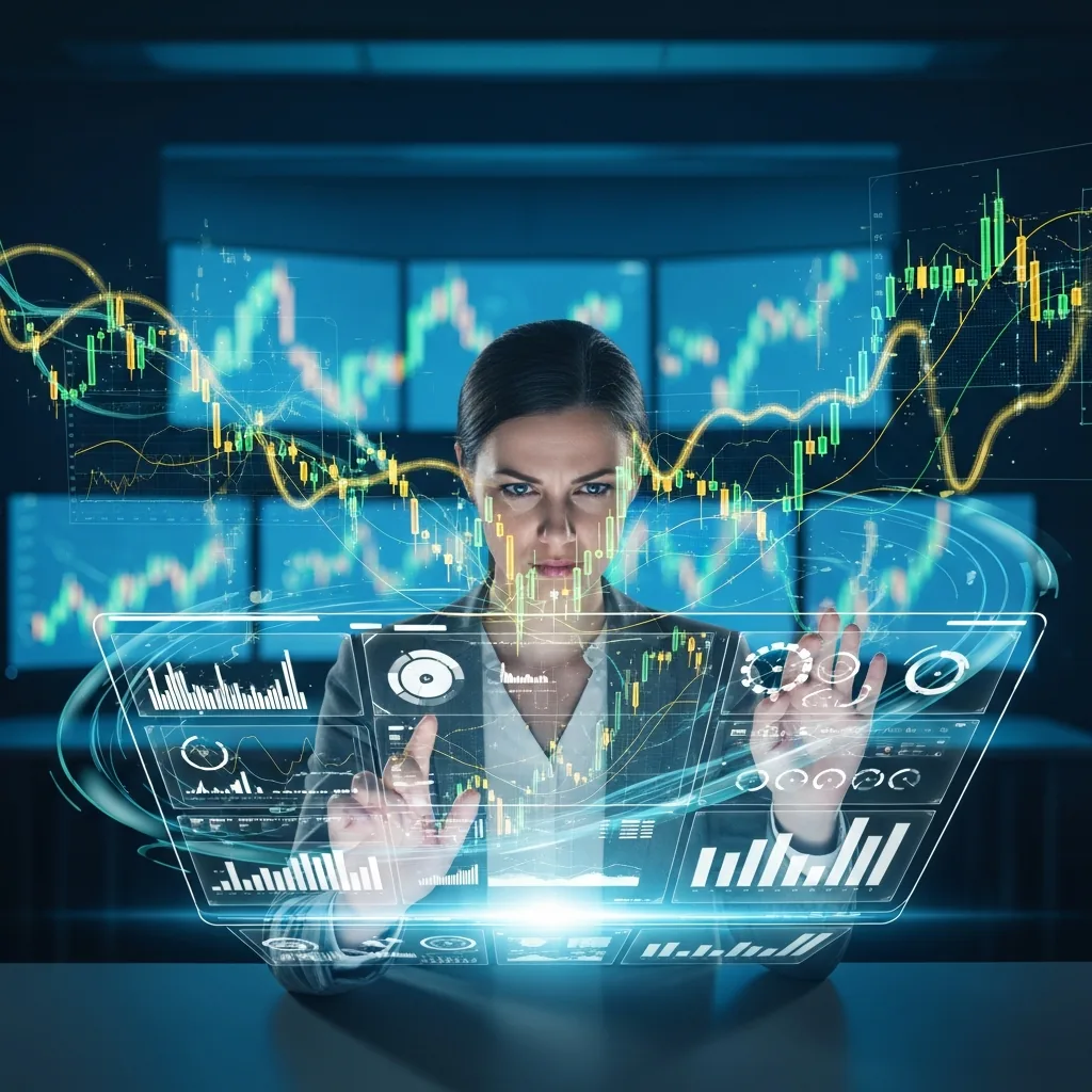 A financial detective looking at data, symbolizing the vetting process for prop firms.