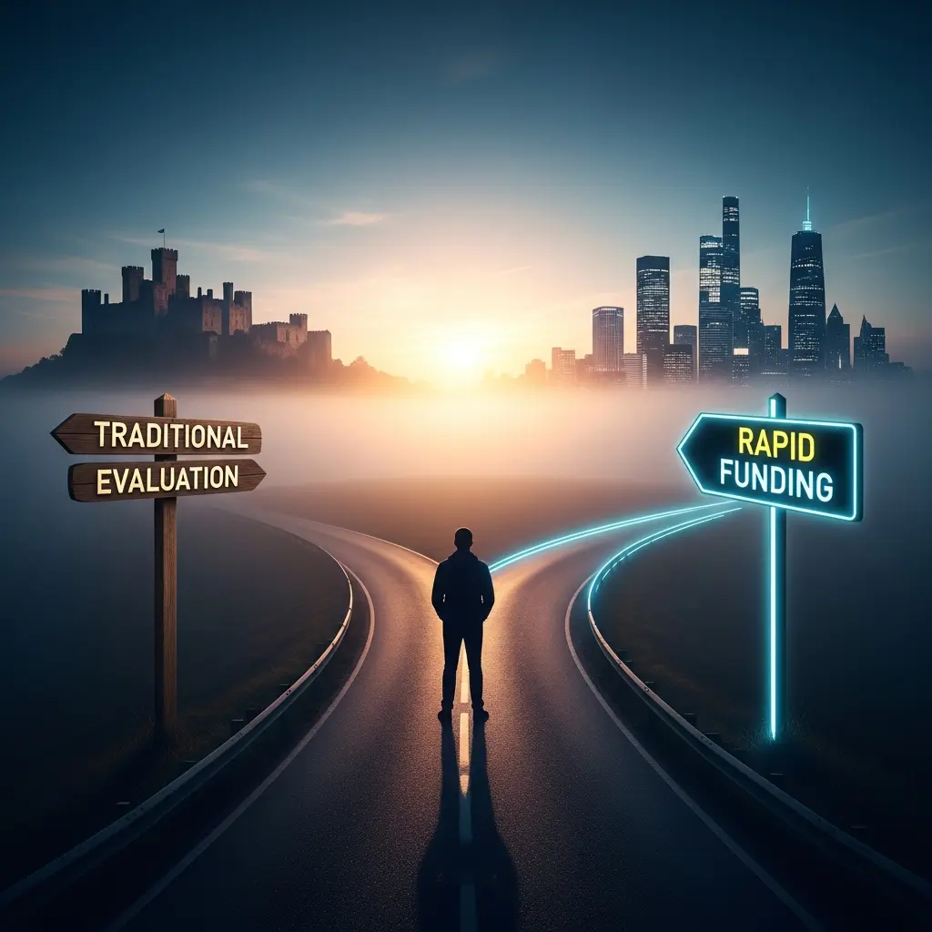 A trader at a crossroads, considering a Topstep Futures alternative.